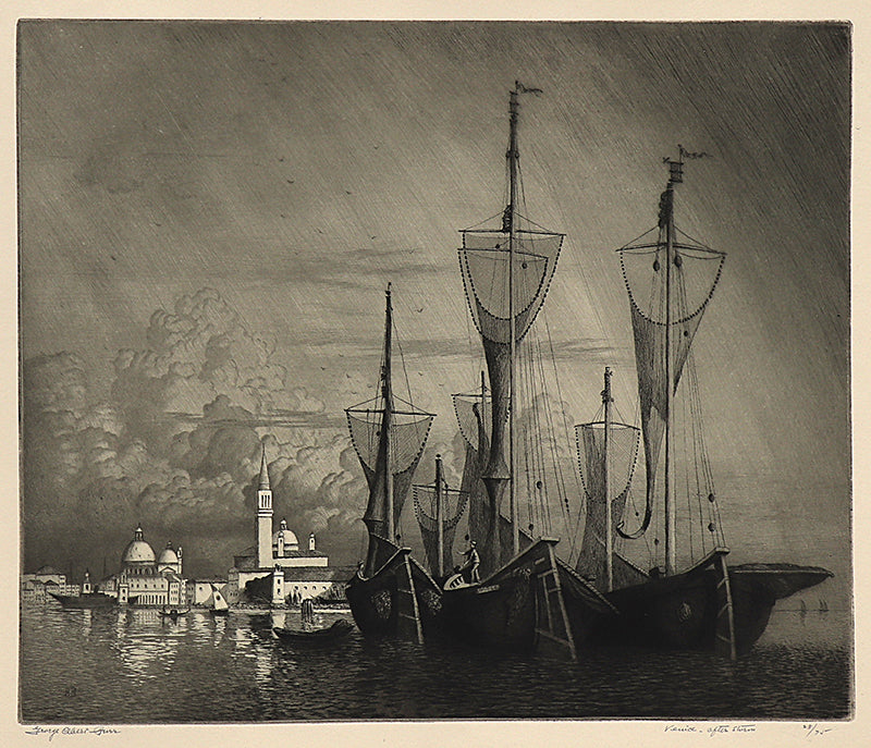 George Elbert Burr (1859-1939) artwork for sale. Venice After Storm (Italy), Print, circa 1905, Denver, Colorado, Art Gallery)
