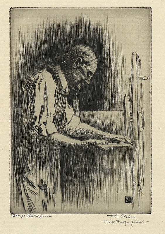George Elbert Burr (1859-1939) artwork for sale. The Etcher (Self Portrait), Print, circa 1920, Denver, Colorado, Art Gallery)