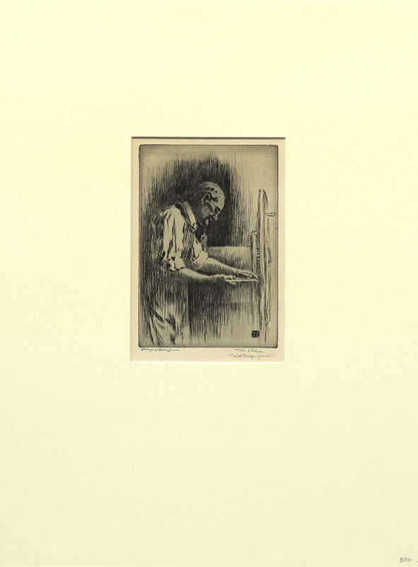 The Etcher (Self Portrait), Print, circa 1920