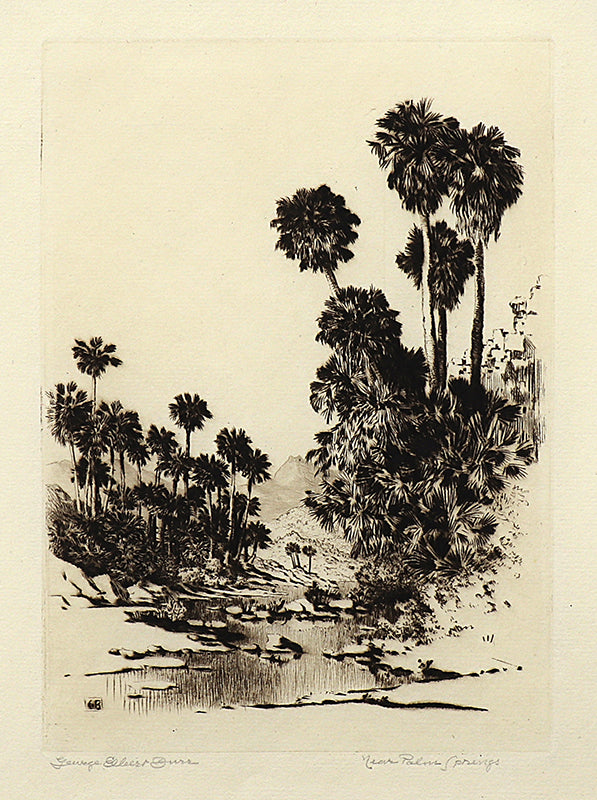 George Elbert Burr (1859-1939) artwork for sale. Palm Canyon Near Palm Springs (Desert Set), Print, circa 1921, Denver, Colorado, Art Gallery)