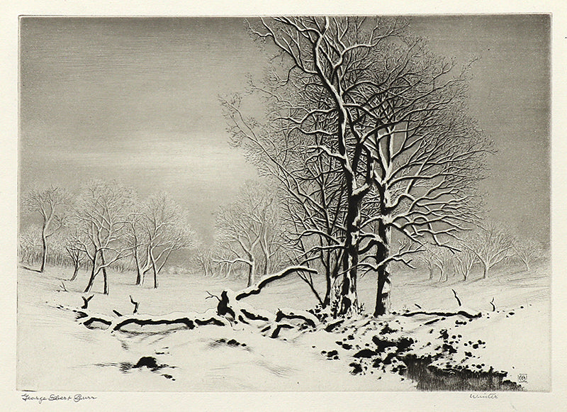 George Elbert Burr (1859-1939) artwork for sale. Winter, Print, circa 1920, Denver, Colorado, Art Gallery)