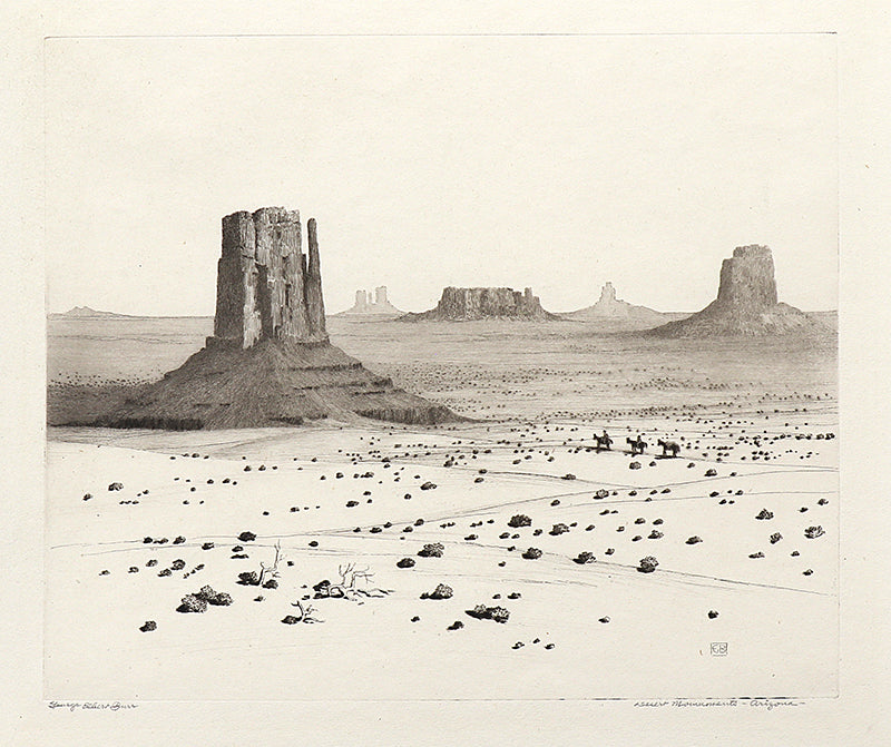 George Elbert Burr (1859-1939) artwork for sale. Desert Monuments, Arizona, Print, circa 1925, Denver, Colorado, Art Gallery)