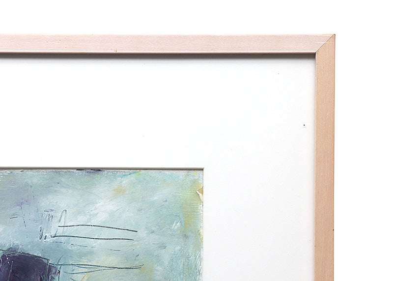 Composition #1 (Abstract with Blue, White, Green, and Ochre), Painting, 1995