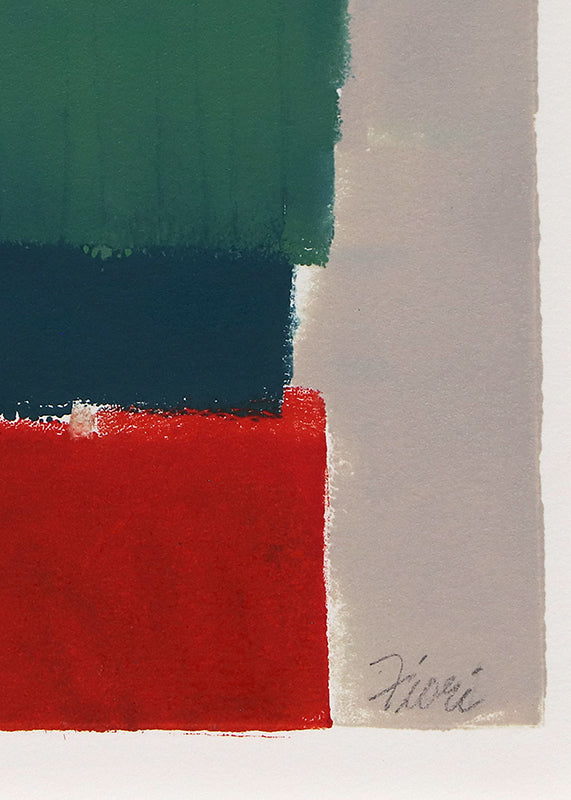 Untitled (Abstract in Gray, Red, Blue, Green 1/1), Print