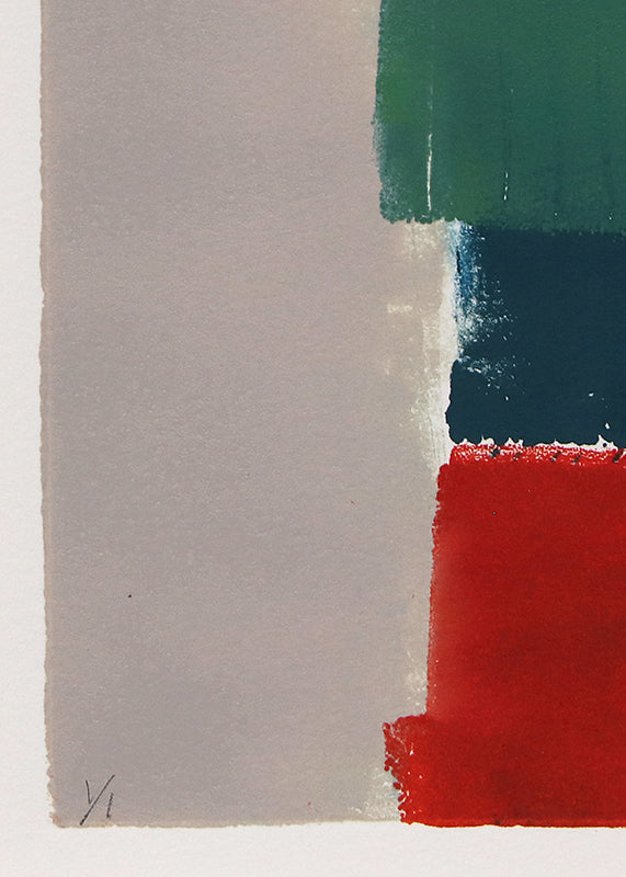 Untitled (Abstract in Gray, Red, Blue, Green 1/1), Print