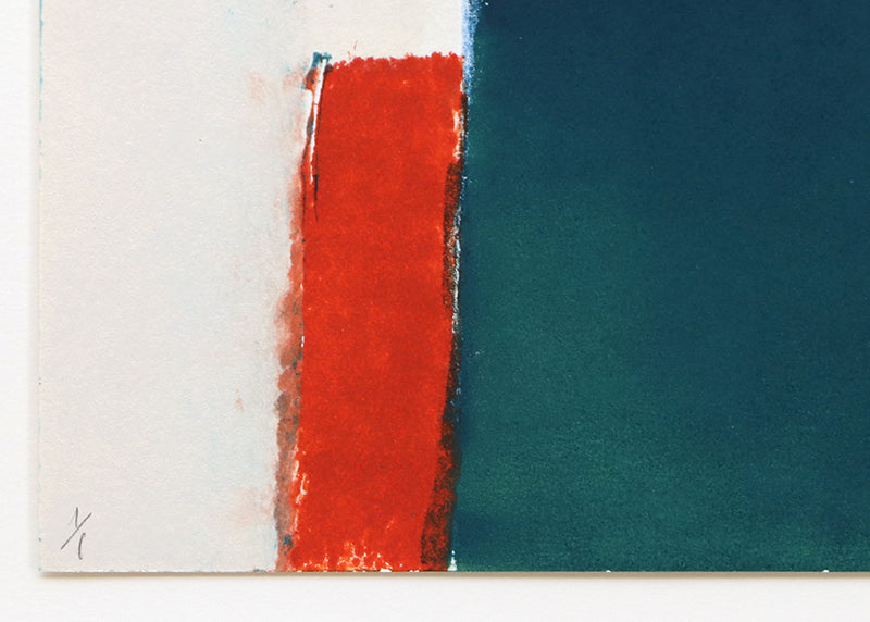 Untitled (Abstract in Blue, Teal, Red, & Yellow), Print