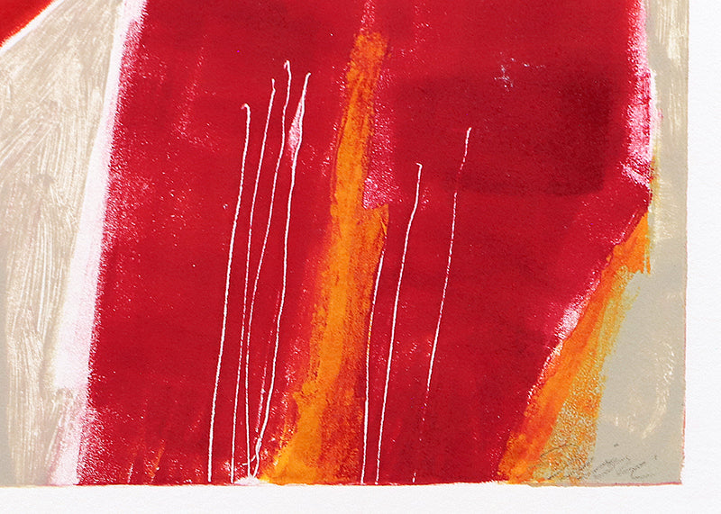 Untitled (Abstract Red and Beige), Print