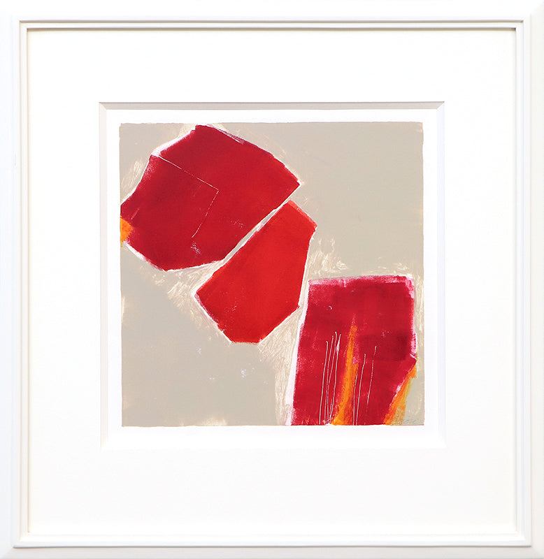 Untitled (Abstract Red and Beige), Print