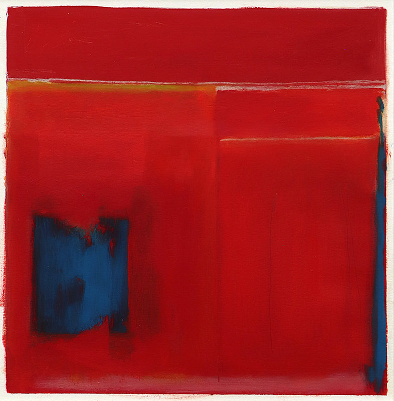 Wilma Fiori (1929-2019) artwork for sale. Untitled (Abstract Red with Blue and Yellow), Print, Denver, Colorado, Art Gallery)