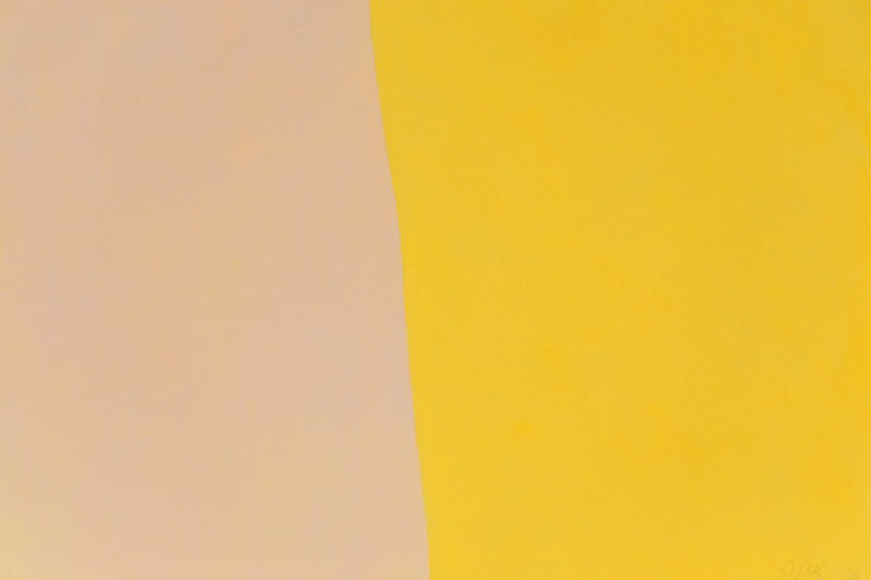 Yellow Series #5 (Abstract in Yellow, Pink, White, and Black), Painting, 2006