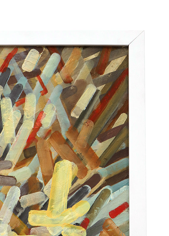 Untitled (Abstract in Red, Brown, Amber, and Olive), Painting