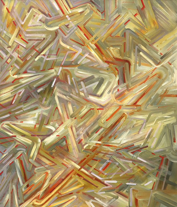 Suzanne VandeBoom artwork for sale. Untitled (Abstract in Red, Olive, Khaki, and White), Painting, Denver, Colorado, Art Gallery)