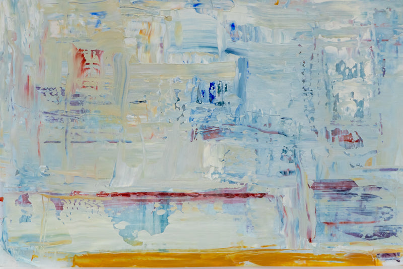 Untitled (Blue, White, and Red Abstract with Red Square), Painting