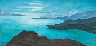 Marjorie Bell Chambers (1923-2006) artwork for sale. The Coast (Marine Landscape in Moonlight), Painting, circa 1950-1970, Denver, Colorado, Art Gallery)
