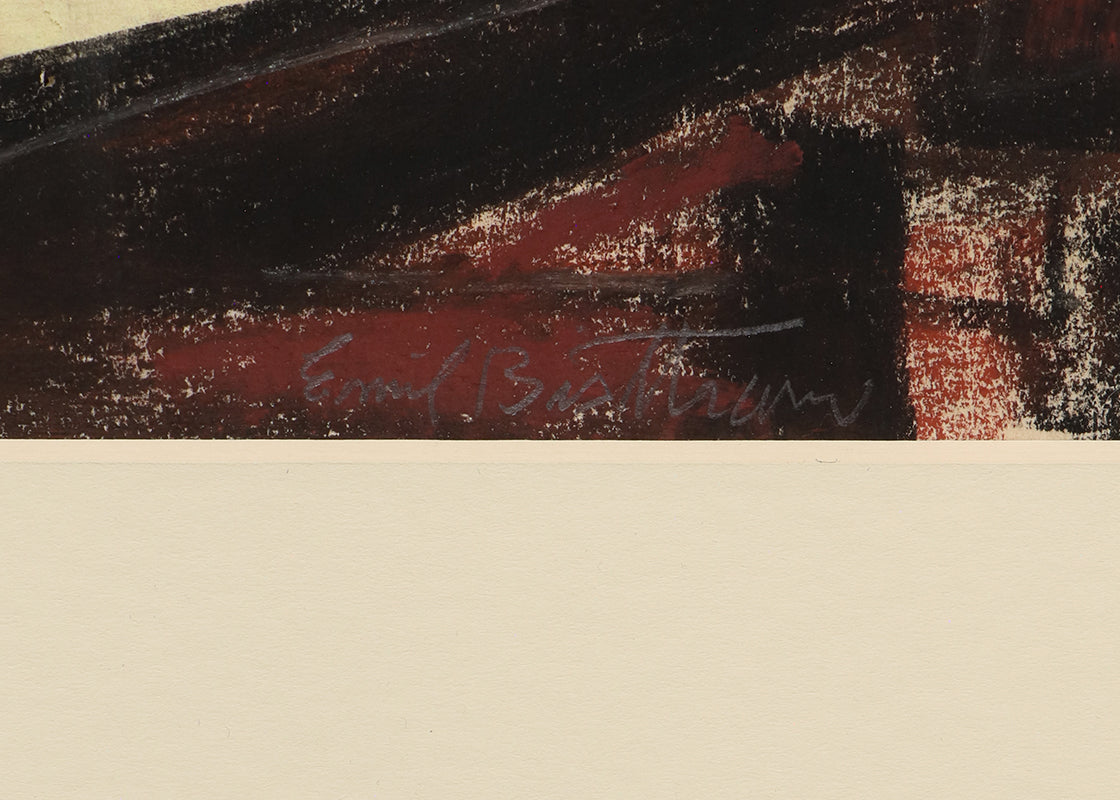 Waterfall (Abstract Composition in Black, Brown, and Beige), Painting