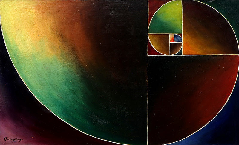 Chase Varney (1890-1980) artwork for sale. Logarithmic Spiral #2, Painting, circa 1970-1979, Denver, Colorado, Art Gallery)