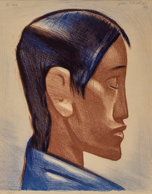 Jean Charlot (1898-1979) artwork for sale. Indian Man, Print, 1949, Denver, Colorado, Art Gallery)