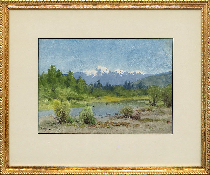Untitled (Colorado Mountain Landscape with River), Painting, 1895