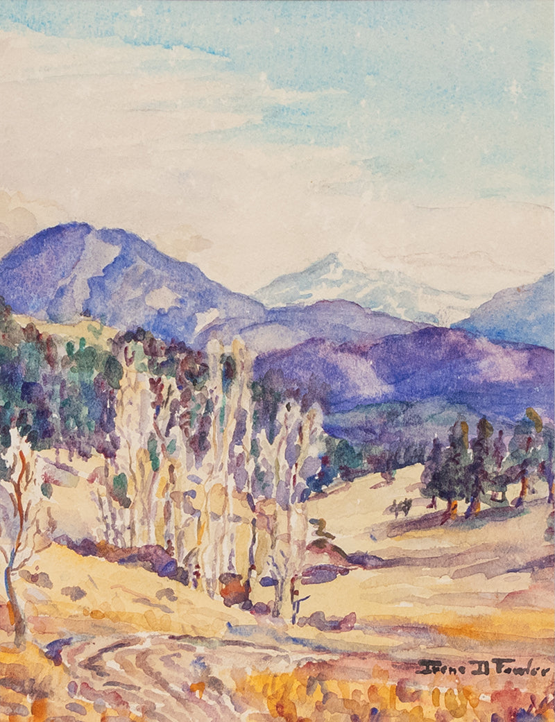 Irene Fowler (1884-1967) artwork for sale. Grand Teton, Wyoming (Wyoming Mountain Landscape), Painting, circa 1930, Denver, Colorado, Art Gallery)