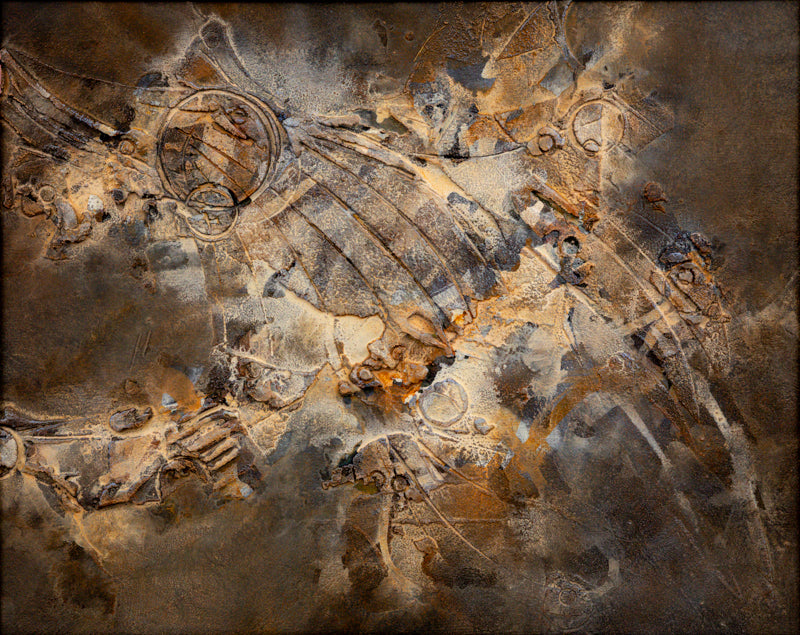 Pawel Kontny (1923-2002) artwork for sale. Cosmos (Abstract Composition in Brown, Gray, Rust, and Beige), Painting, circa 1960-1970, Denver, Colorado, Art Gallery)