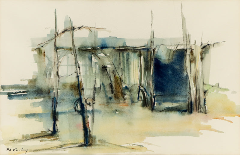 Pawel Kontny (1923-2002) artwork for sale. New Mexico (Semi Abstract Adobe), Painting, Denver, Colorado, Art Gallery)