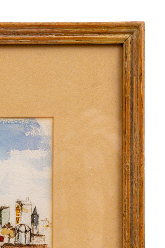 Denver Skyline (Colorado), Painting, 1951