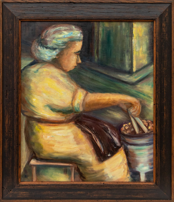 Untitled (Woman Cooking), Painting