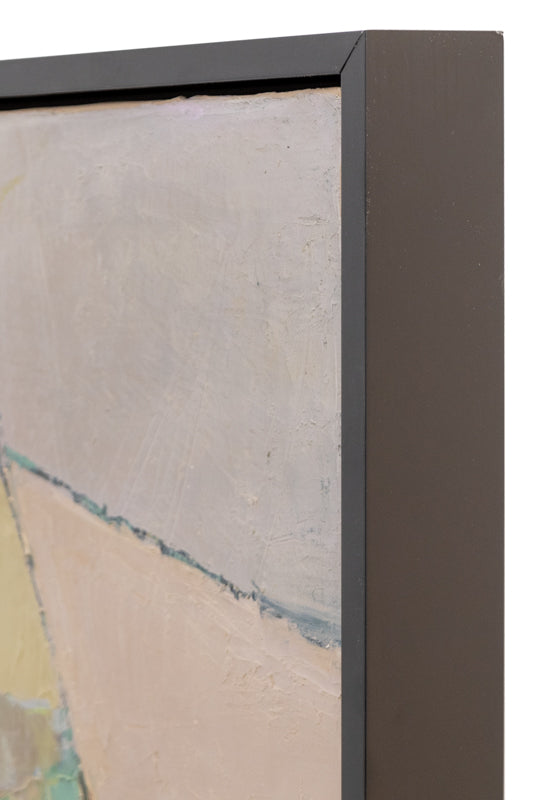 Untitled (Abstract Orange, Red, and Yellow on a Green Field), Painting, circa 1965