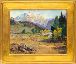 Colorado Landscape (Mountains in Autumn), Painting, circa 1920-1940