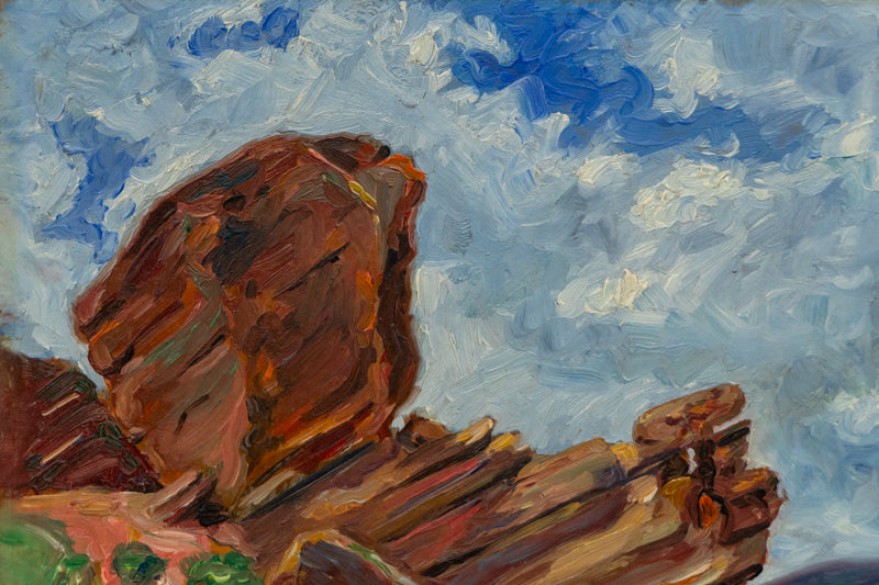 The Park of the Red Rocks, Colorado (Rock Formation with Rolling Hills), Painting
