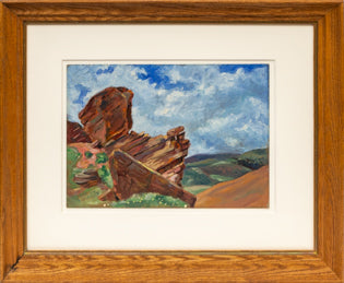 The Park of the Red Rocks, Colorado (Rock Formation with Rolling Hills), Painting