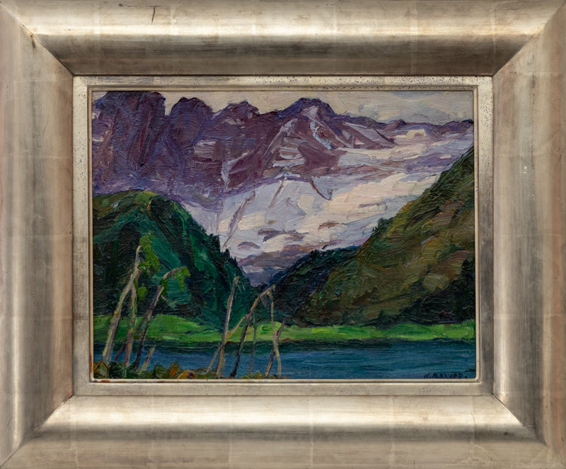 In Glacier Park (Lake in Glacier National Park, Montana), Painting, circa 1920