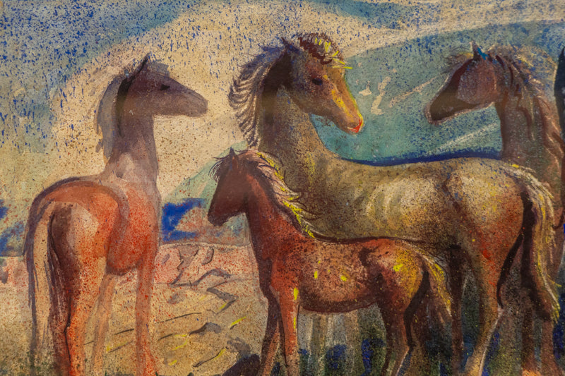 Untitled (Horses), Painting, circa 1930