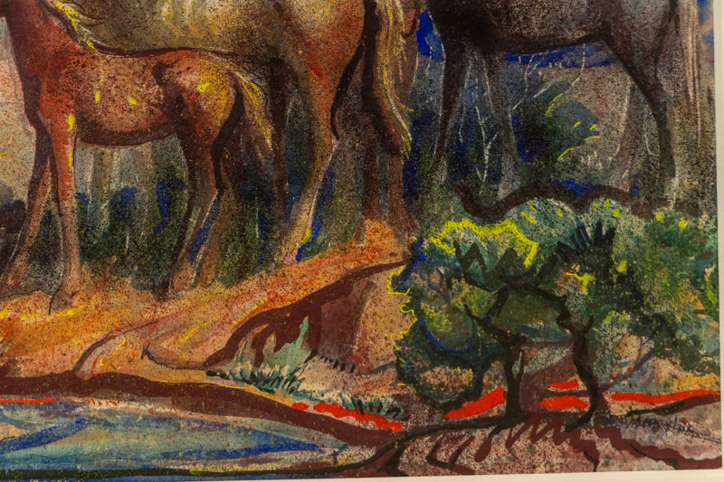 Untitled (Horses), Painting, circa 1930