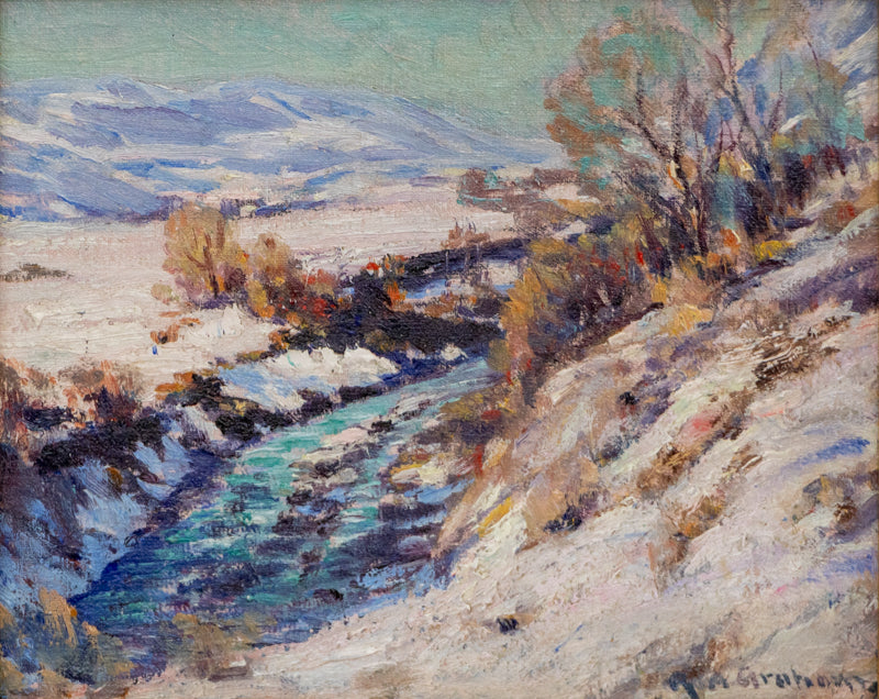 Robert Graham (1873-1946) artwork for sale. Melting Snow (Colorado Landscape with Creek and Mountains), Painting, circa 1920-1930, Denver, Colorado, Art Gallery)