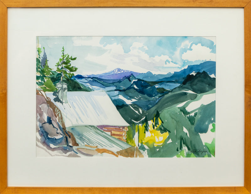 Untitled (Cabin in the Mountains), Painting