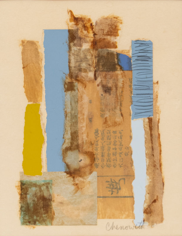Mary Chenoweth (1918-1999) artwork for sale. Untitled (Collage with Blue & Yellow), Collage, circa 1960-1980, Denver, Colorado, Art Gallery)