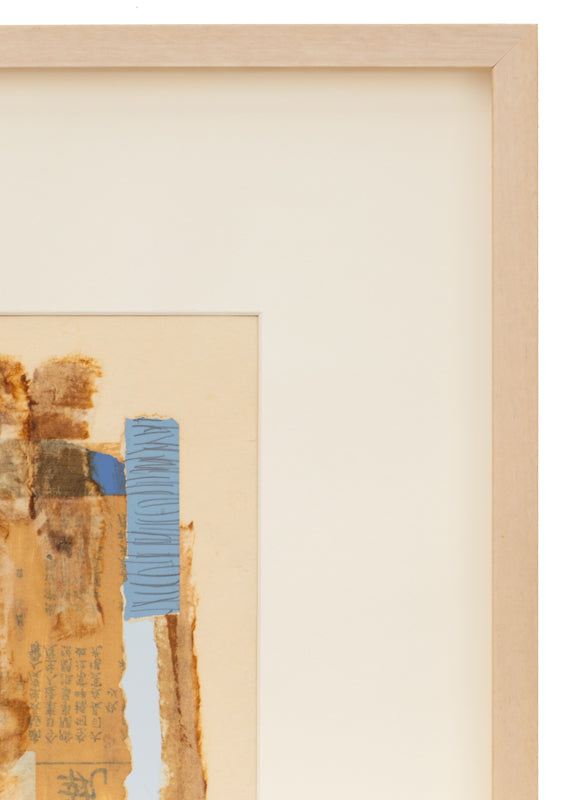 Untitled (Collage with Blue & Yellow), Collage, circa 1960-1980