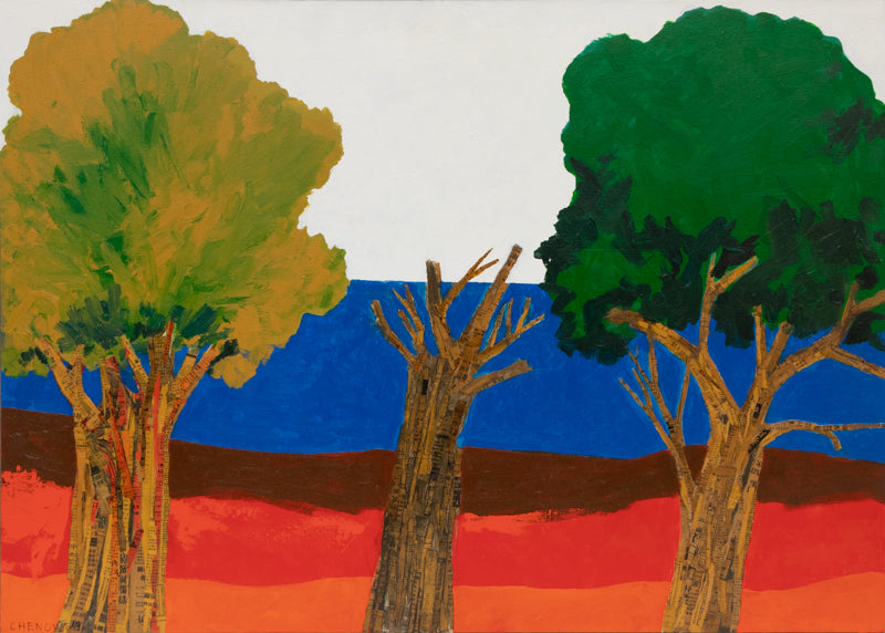 Mary Chenoweth (1918-1999) artwork for sale. Untitled (Trees), Collage, 1980, Denver, Colorado, Art Gallery)