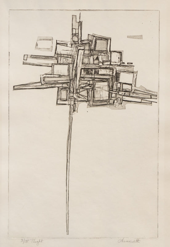 Mary Chenoweth (1918-1999) artwork for sale. Flight (Geometric Abstraction in Black and White), Print, circa 1950, Denver, Colorado, Art Gallery)
