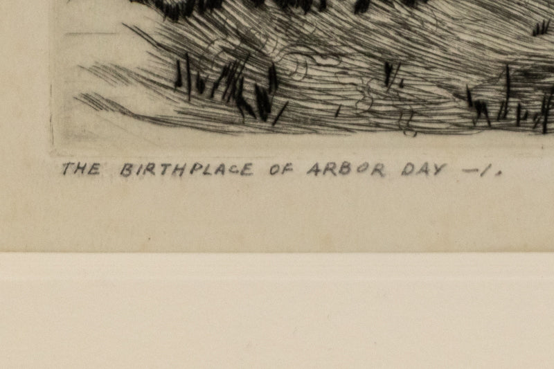 Birthplace of Arbor Day (Winter Landscape with Arbor Lodge), Print, circa 1930