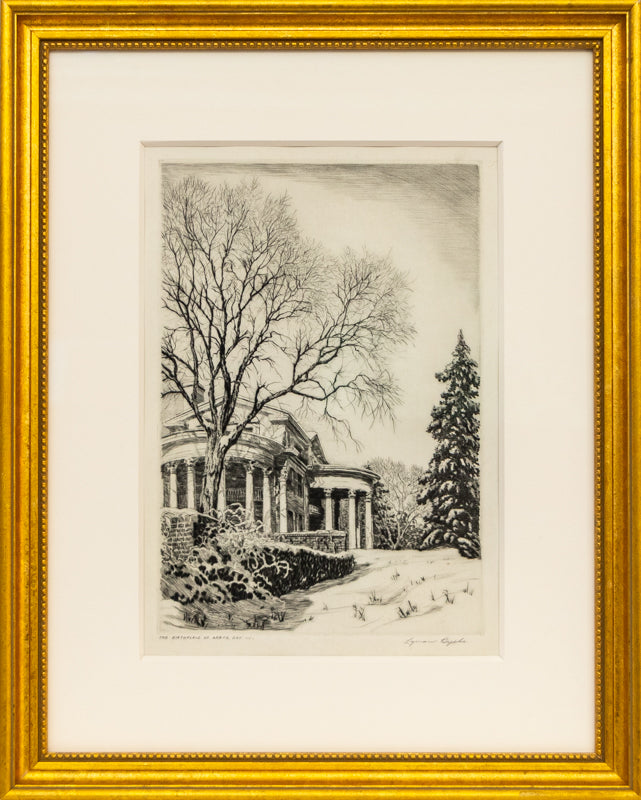 Birthplace of Arbor Day (Winter Landscape with Arbor Lodge), Print, circa 1930