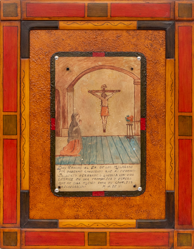 Ex Voto; Holy Tribute for Saving a Brother, Retablo, circa 1925