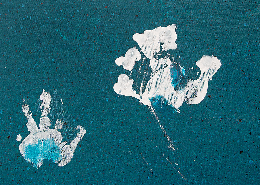 Untitled (Semi Abstract with Native American Motifs), Painting, circa 1985