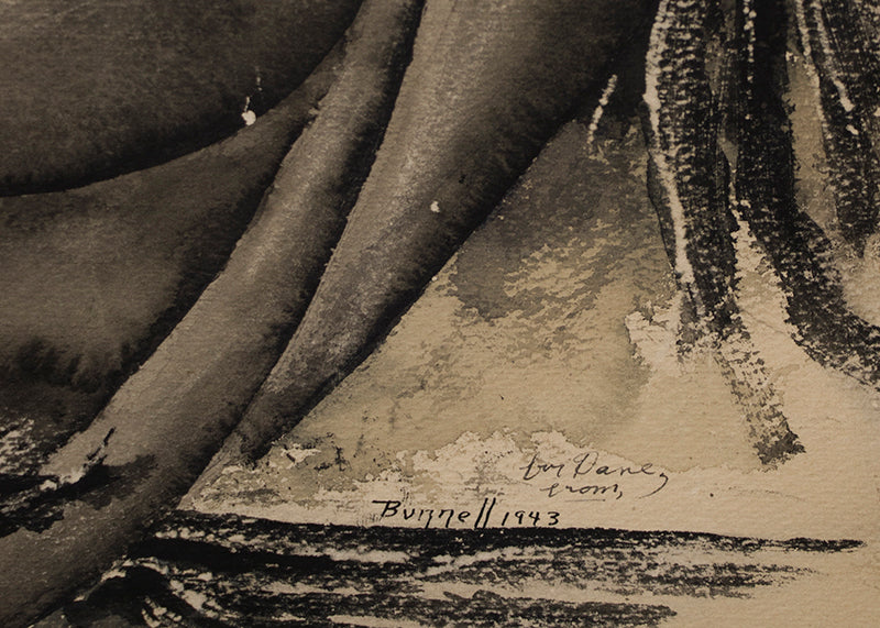 Birth (Semi Abstract Female Figure), Painting, 1943