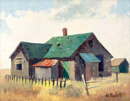 Jon Blanchette (1908-1987) artwork for sale. Ripe for Restoration (Abandoned Home, California), Painting, circa 1955, Denver, Colorado, Art Gallery)