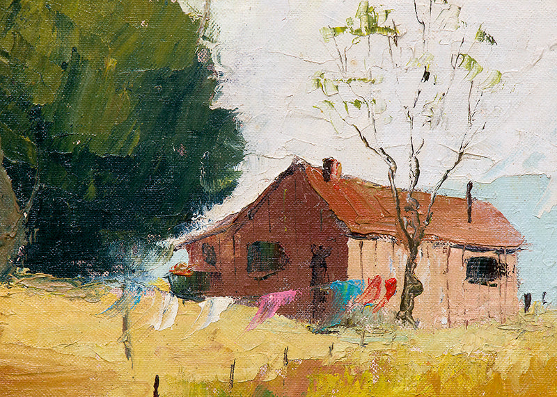 Untitled (Barn and Silo, California), Painting, circa 1955