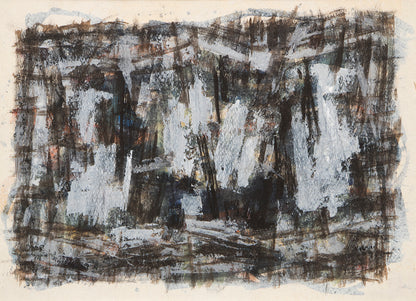Paul K. Smith (1893-1977) artwork for sale. Untitled (Abstract in Brown, Cream, and Blue), Painting, circa 1955, Denver, Colorado, Art Gallery)