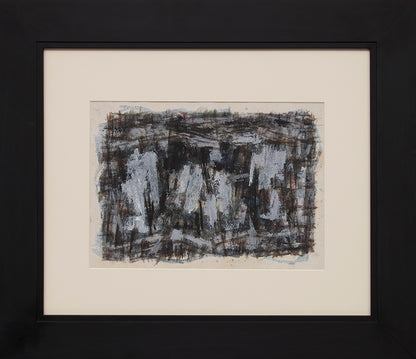 Untitled (Abstract in Brown, Cream, and Blue), Painting, circa 1955