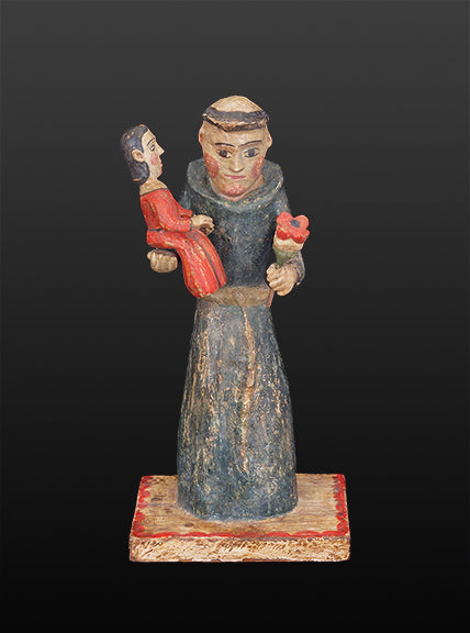 Laguna Santero (active 1790-1809), Hispanic artwork for sale. New Mexican Bulto of Saint Anthony, circa 1800, Denver, Colorado, Art Gallery)